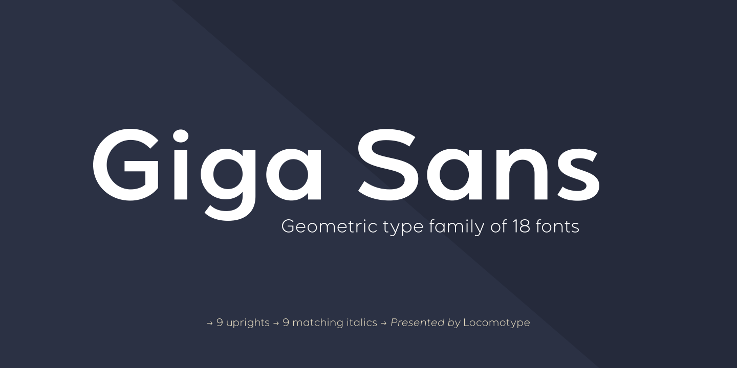 Przykład czcionki Giga Sans